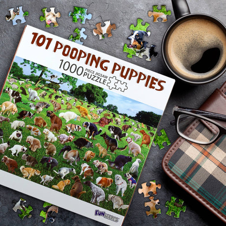 101 Pooping Puppies 1000-Piece Puzzle, Christmas Gift, Gag - image 6