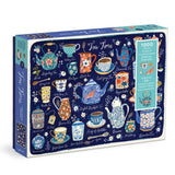 Galison - Tea Time 1000 Piece Puzzle with Shaped Pieces