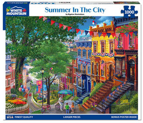 White Mountain Puzzles - Summer In the City - 1000 Piece Jigsaw Puzzle