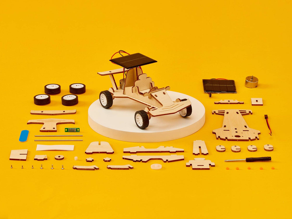 Kitsville - Solar Powered Race Car DIY Kit, STEM Toy, Craft Kit
