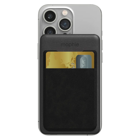 mophie - Snap Plus MagSafe Juice Pack Mini Wallet Wireless Charging Power Bank 5,000 mAh - Black