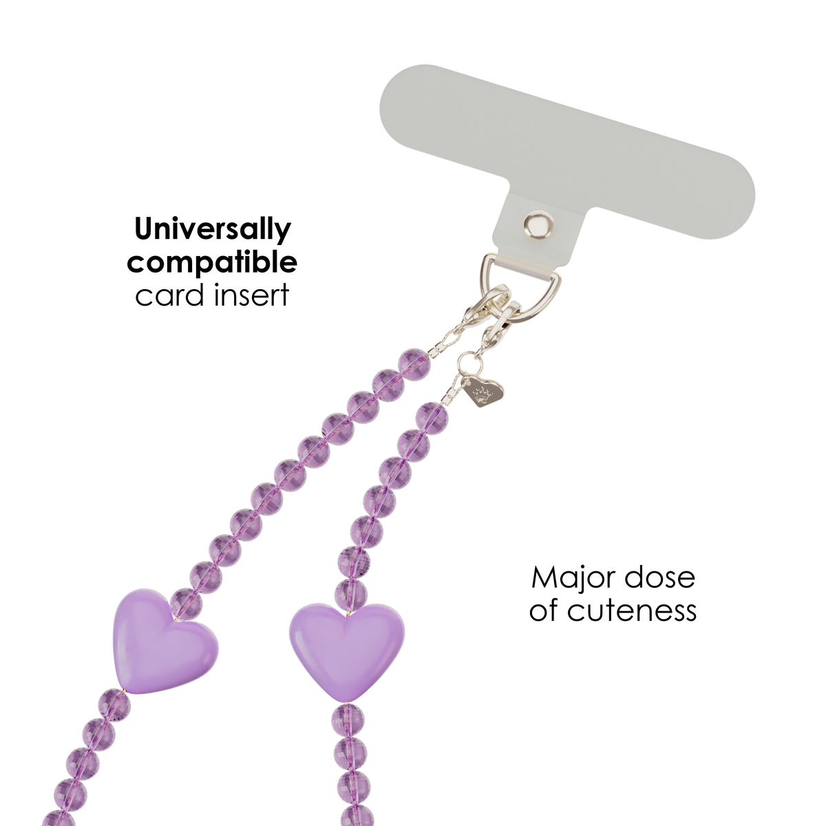 VELVET CAVIAR - Phone Charm Wristlet - Purple Heart