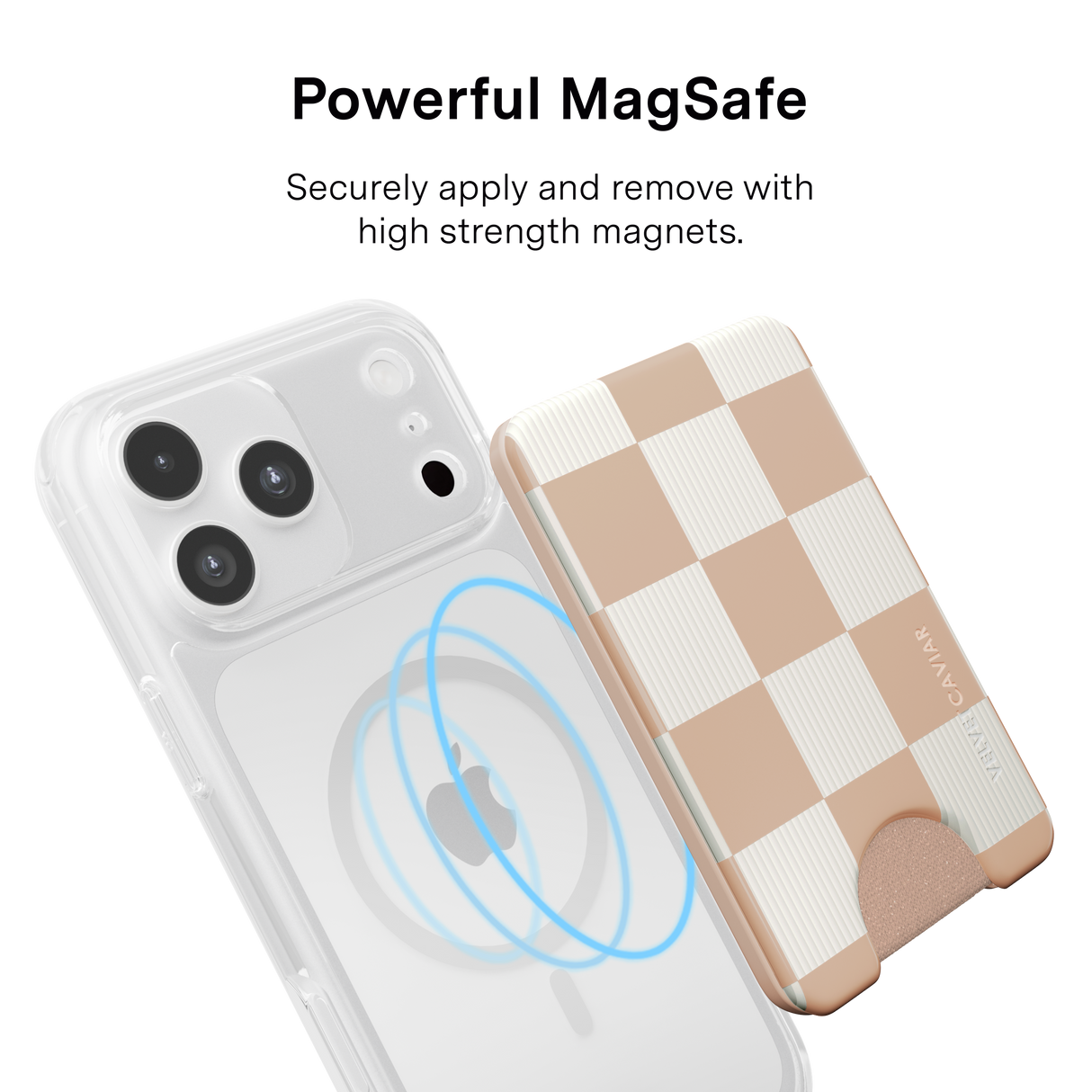 VELVET CAVIAR - Magnetic Phone Wallet- Nude Vibe Checker