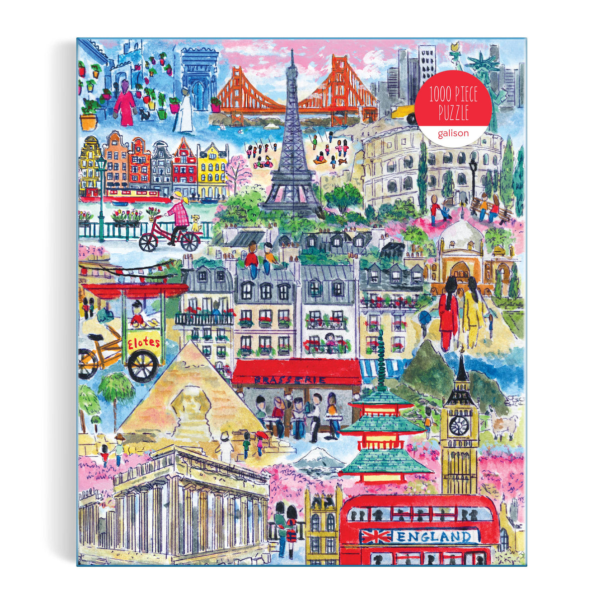 Galison - Michael Storrings Cities Around the World 1000 Piece Puzzle