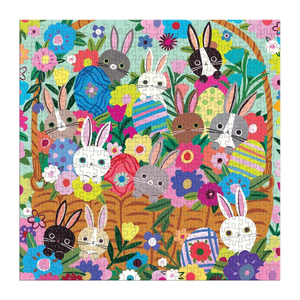 Mudpuppy - Blooming Bunnies 500 Piece Foil Family Puzzle