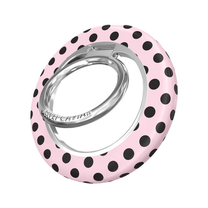 VELVET CAVIAR - Magnetic Phone Ring & Stand - Pink Polka Dot Princess