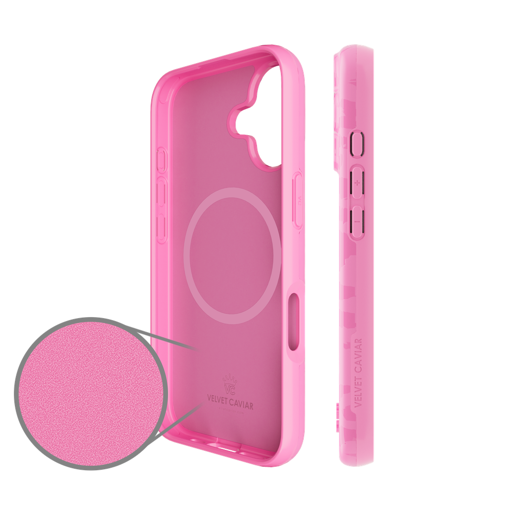 VELVET CAVIAR - IPhone 17 MagSafe Case + Mag Grip & Stand – Hot Pink Leopard