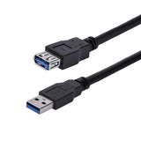 1M BLACK USB 3.0 EXTENSION CABLE M/F