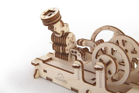 UGEARS Engine 3D Wooden Puzzle Brain Teaser Construction Set for Teens and Adults