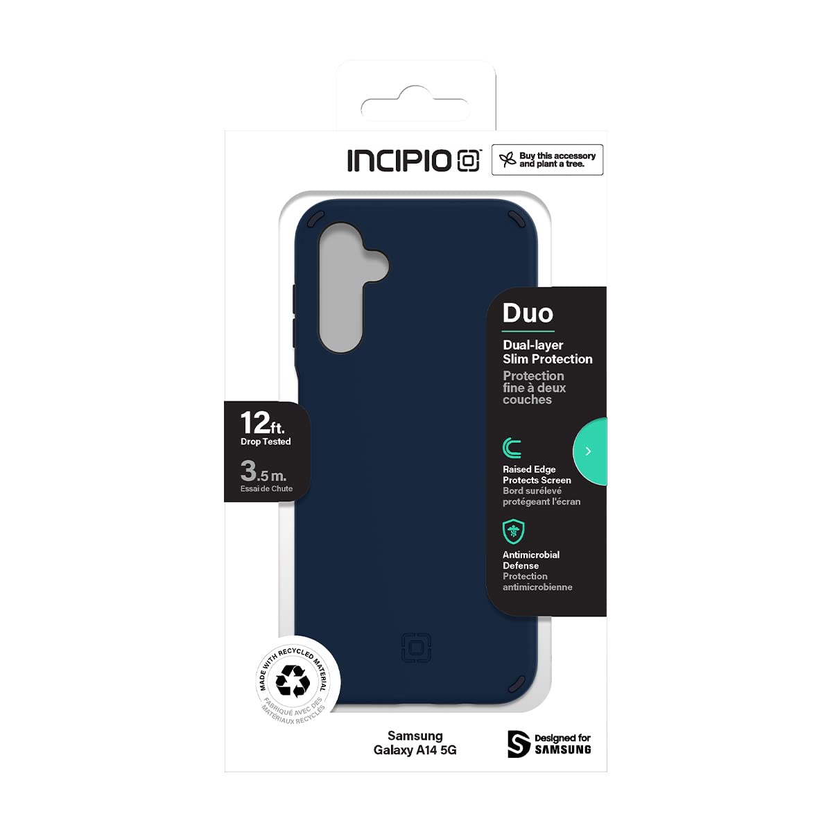 Incipio - Duo Case For Samsung Galaxy A14 5g - Midnight Navy And Inkwell Blue