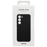 Samsung - Leather Cover Case For Samsung Galaxy S23 - Black