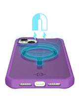 Itskins - Hybrid_r Frost Magsafe Case For Apple Iphone 15 Plus / Iphone 14 Plus - Deep Purple