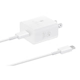 Samsung - 25w Usb C Wall Charger And Cable - White