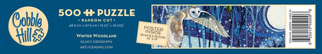 Cobble Hill 500 Piece Puzzle - Winter Woodland - Sample Poster Included - image 6