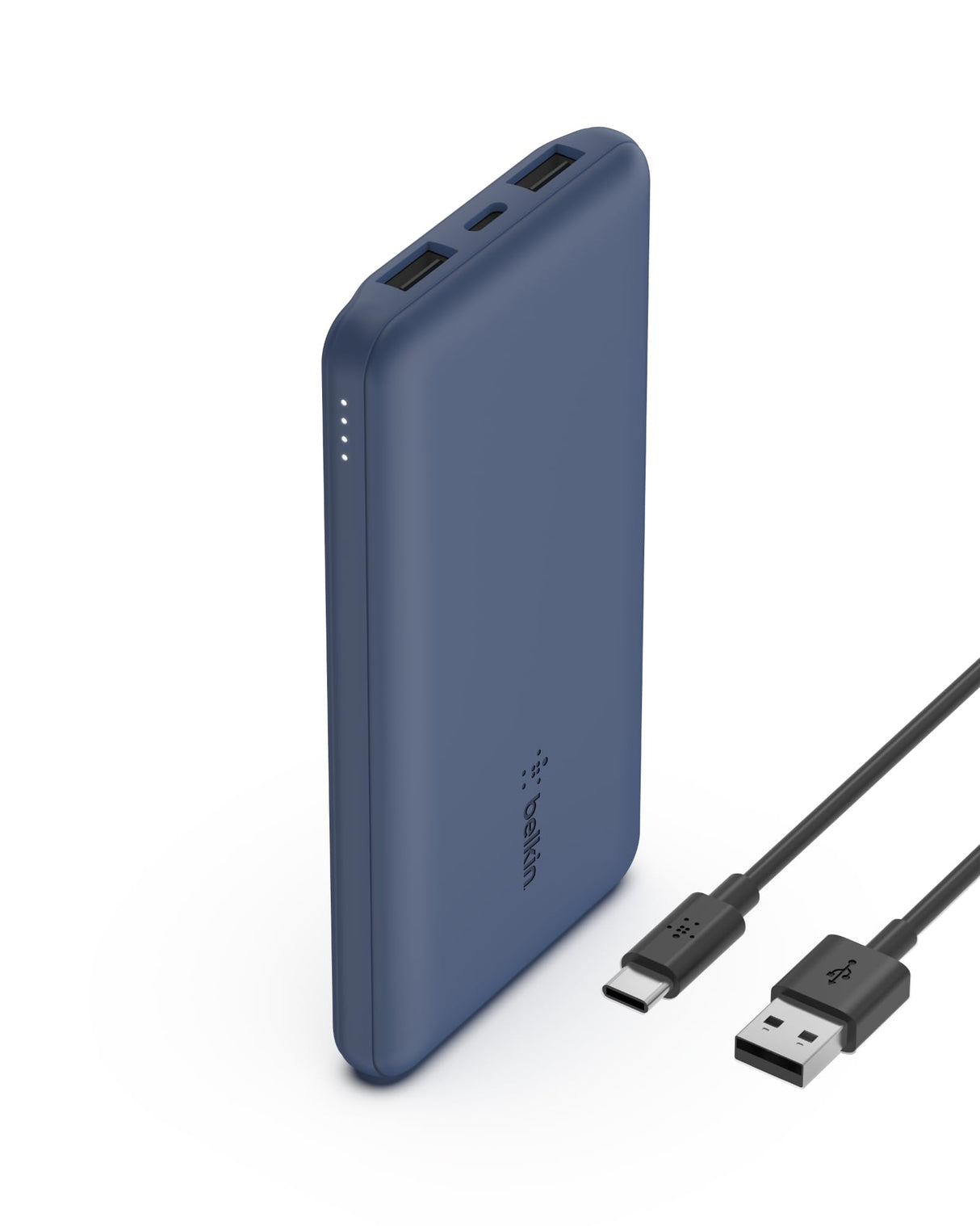 Belkin - Boost Up Charge 3 Port Portable Power Bank 10,000 Mah With Usb A To Usb C Cable - Blue