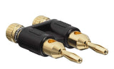 GOLD-PLATED DUAL BANANA PLUGS