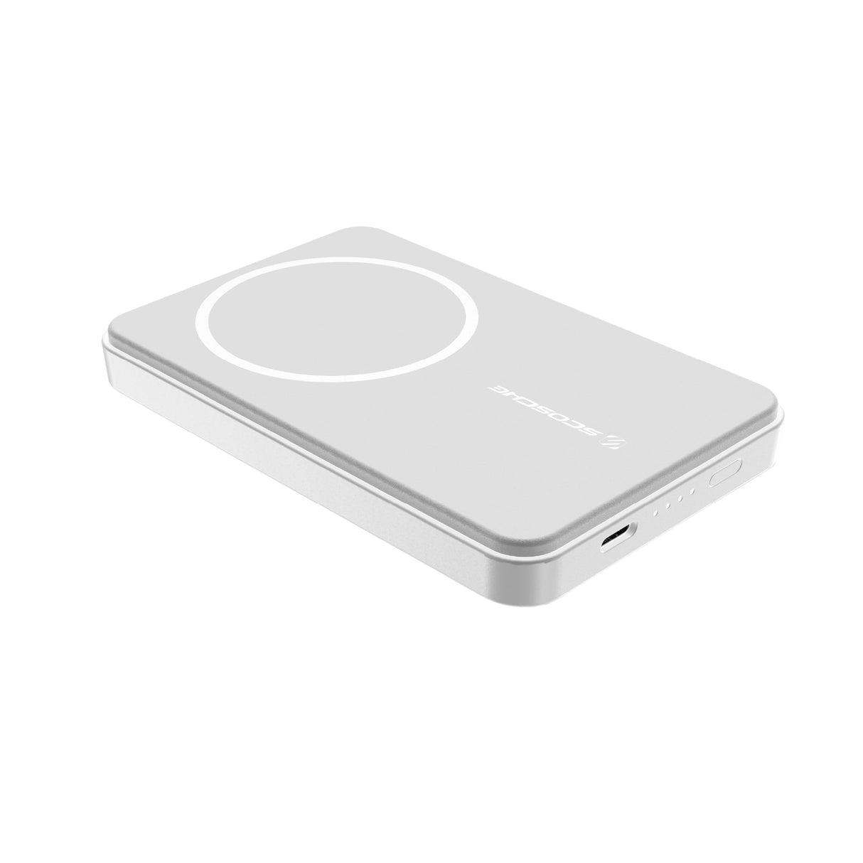 Scosche - Magnetic Wireless Charging Bank - White