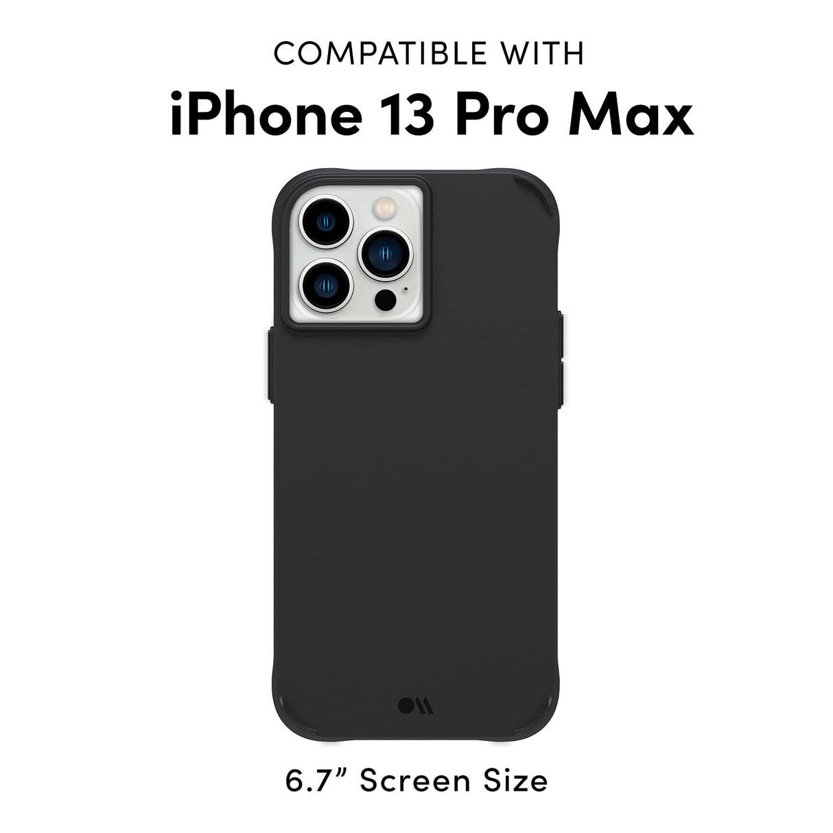 Case-Mate iPhone 13 Pro Max Case/iPhone 12 Pro Max Case Black [10ft Drop Protection] [Wireless Charging Compatible] Tough Series Case for iPhone 13 Pro Max / 12 Pro Max, Anti-Scratch, Shockproof