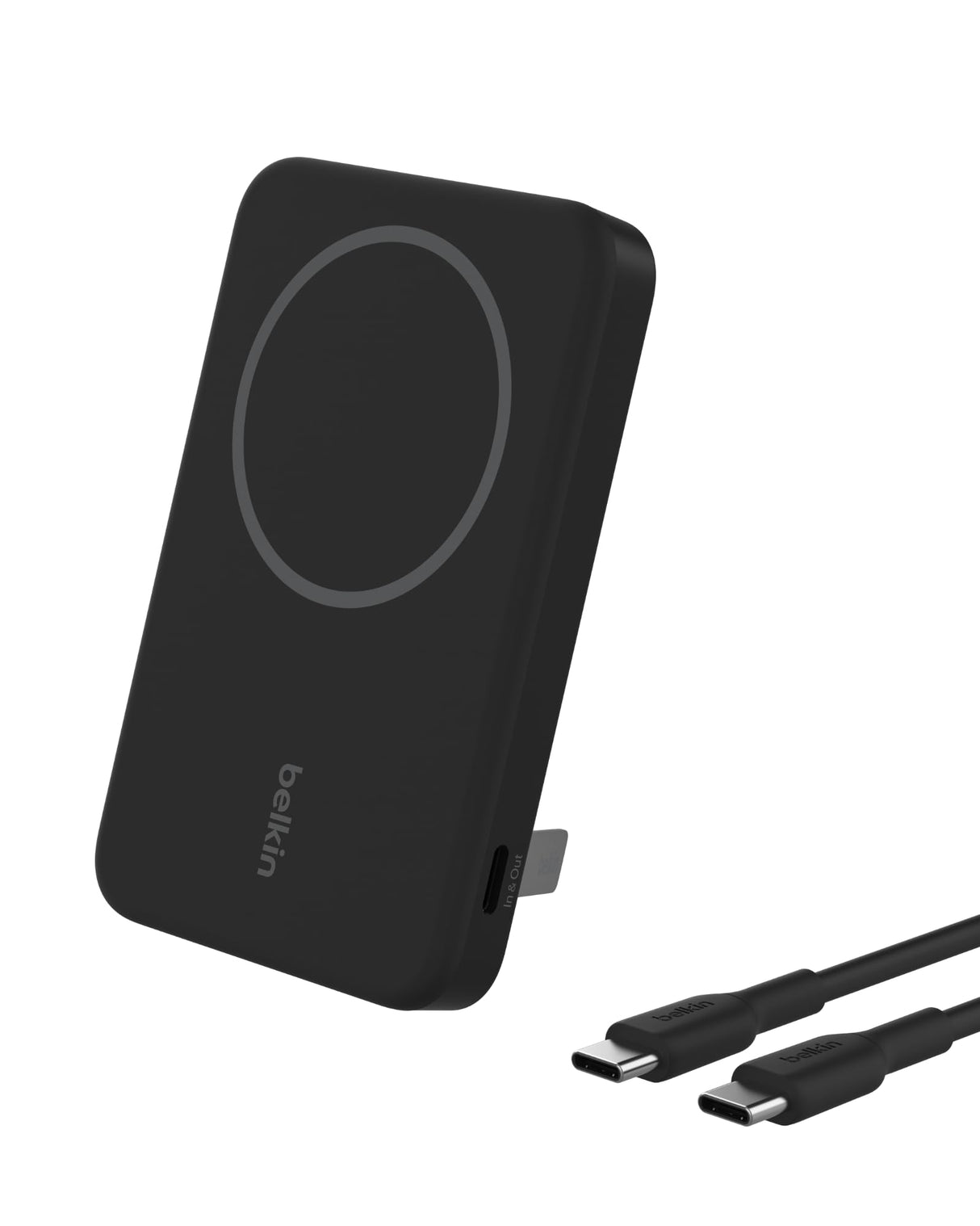 Belkin - Boostcharge Pro Magnetic Power Bank 5,000 Mah - Black