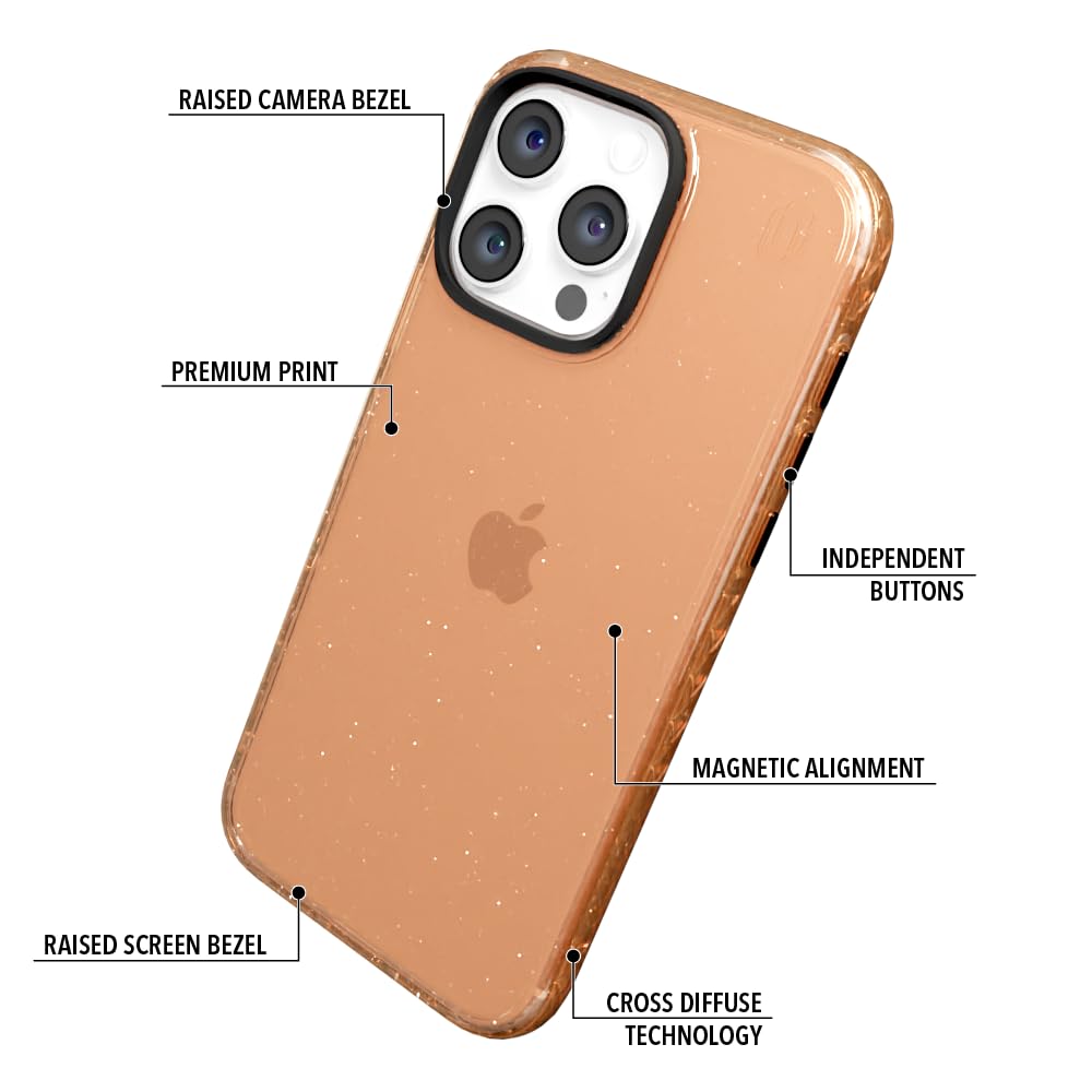 Cellhelmet - Altitude X Case For Apple Iphone 16 - Peach Fuzz Sparkle