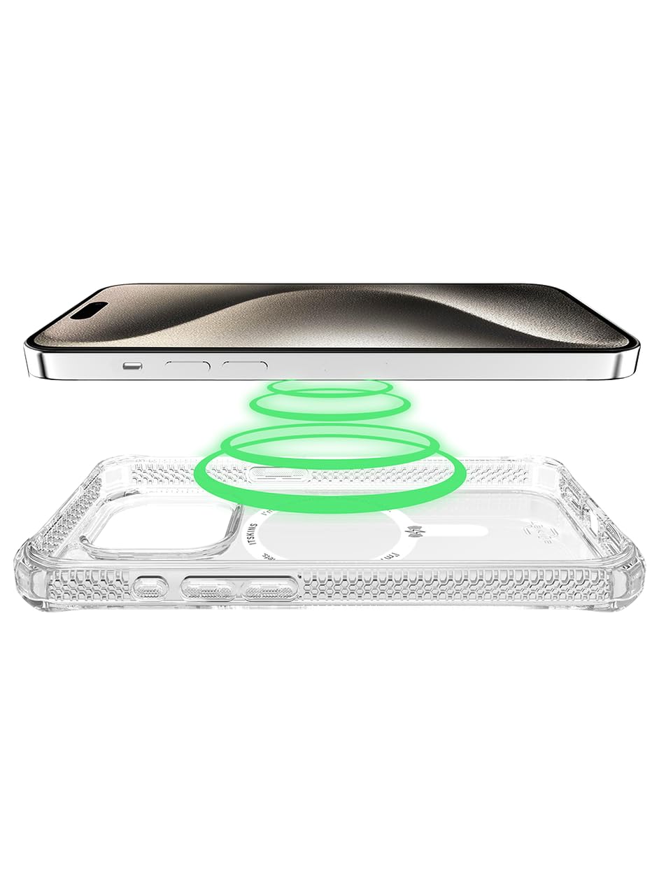 Itskins - Hybrid_r Clear Magsafe Case For Apple Iphone 15 Pro Max - Transparent