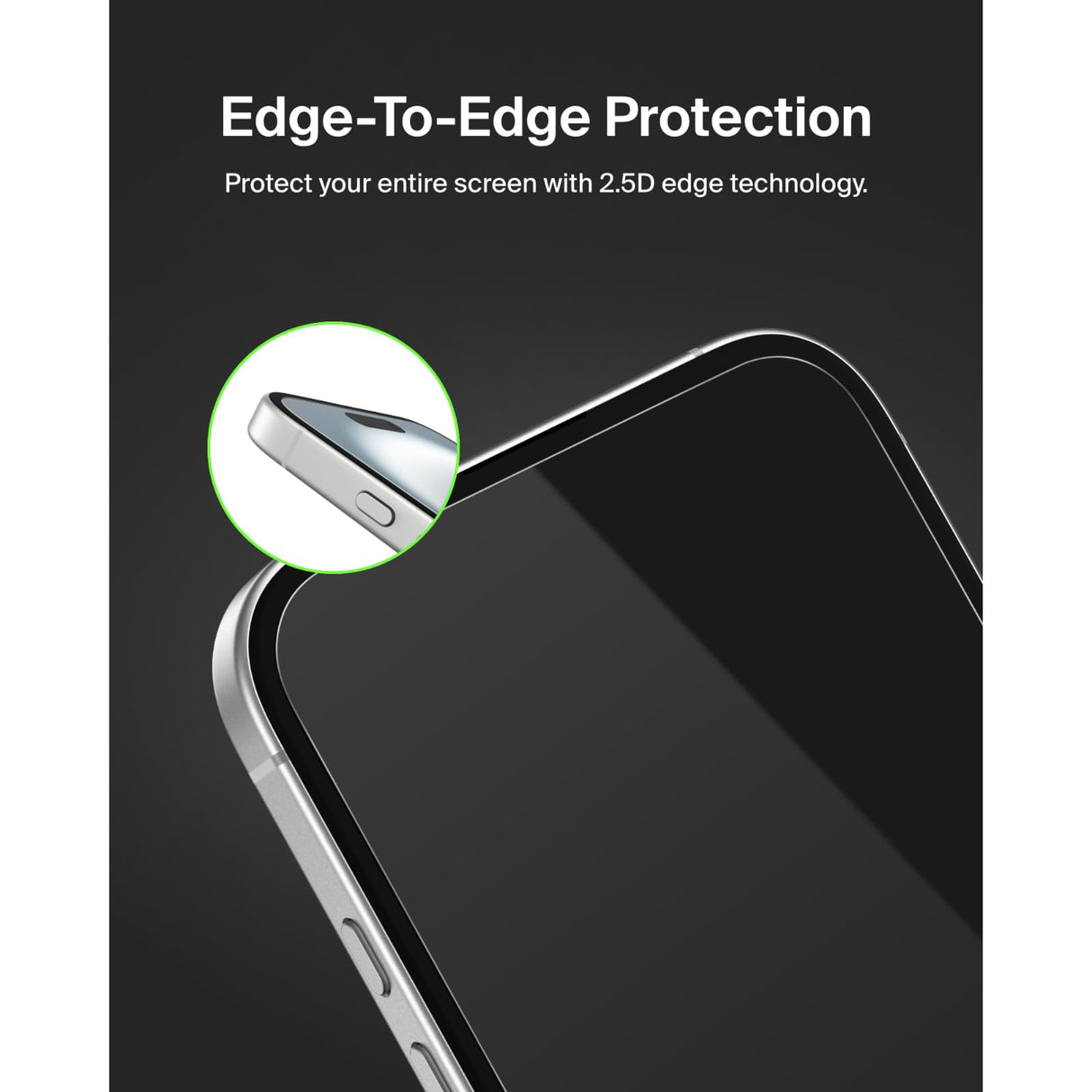 Belkin - Glass Screen Protector With Ez Tray For Apple Iphone 15 / Iphone 16 - Clear