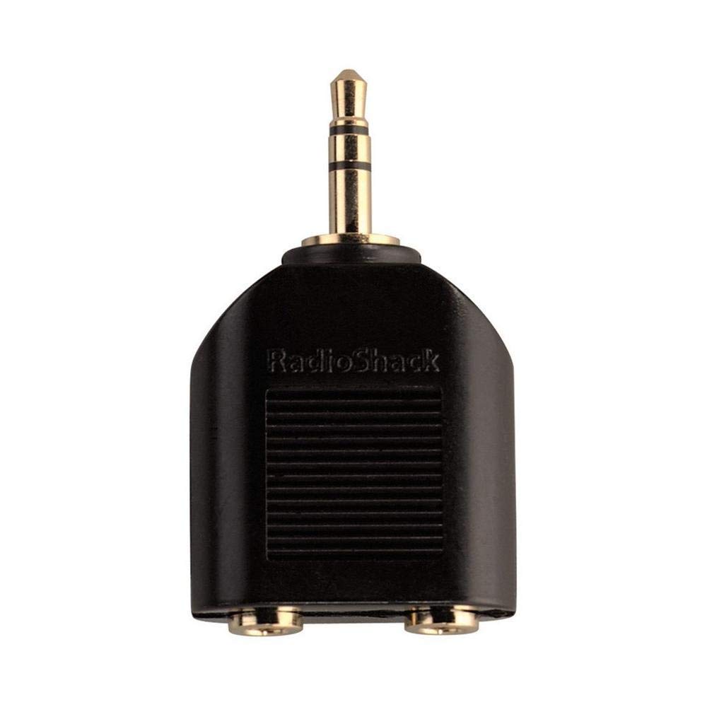 GOLD-PLATED Y-ADAPTER 1/8-INCH STEREO JACK-TO-1/8-INCH STEREO PLUG