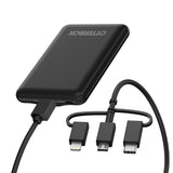 Otterbox - Mobile Charging Kit Power Bank 5,000 Mah And 3 In 1 Cable 1m - Black