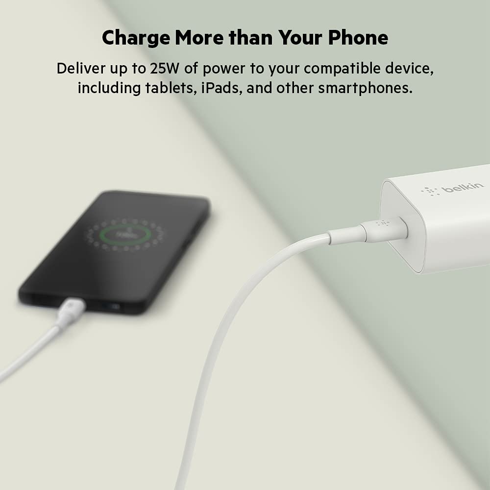 Belkin - Boost Charge 25w Usb C Pd Pps Wall Charger - White