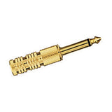 1/4" MONO PLUG GOLD AUDIO CONNECTOR - 1 PACK