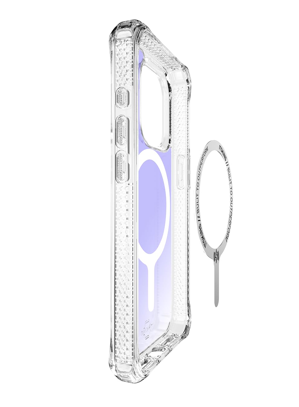 Itskins - Hybrid_r Iridescent Magsafe Case For Apple Iphone 15 Pro - Iridescent Violet