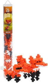 Plus Plus 3D Animal Figurine Building Block Set, 70 Mini Interlocking Puzzle Pieces, Fun Stem Toys for Kids - Fox Mini Maker Tube