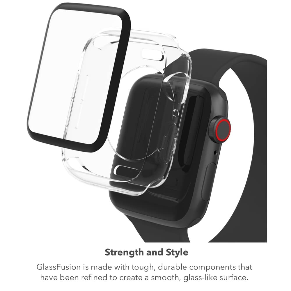 Zagg - Invisibleshield Glassfusion 360 Plus Screen Protector For Apple Watch 45mm - Clear