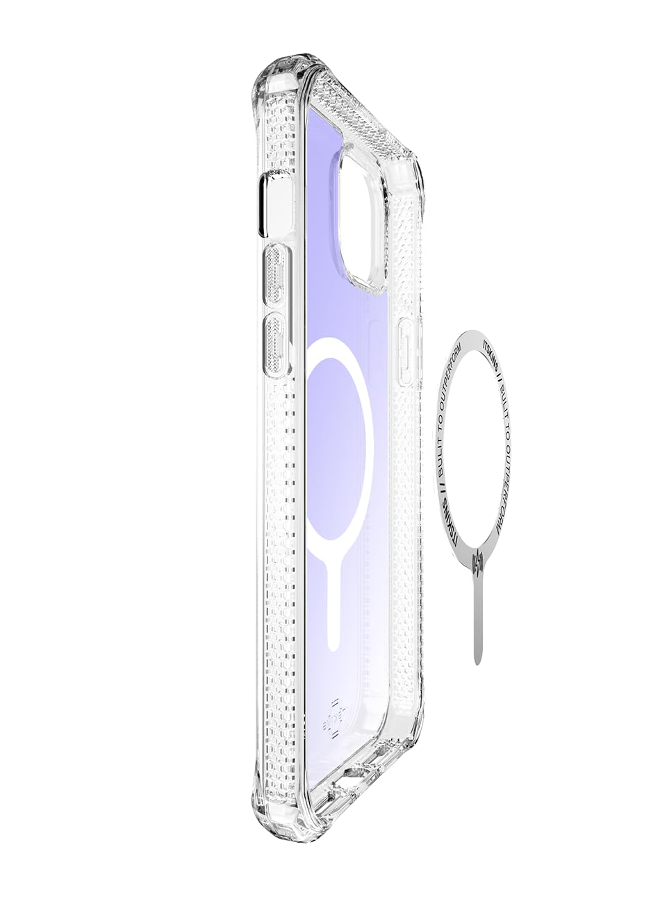 Itskins - Hybrid_r Iridescent Magsafe Case For Apple Iphone 15 / Iphone 14 / Iphone 13 - Iridescent Violet