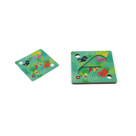 Janod Jungle Picture Brain Teaser 60 Puzzles 3 Difficulty Levels - Ages 5+ - J02642 - image 5