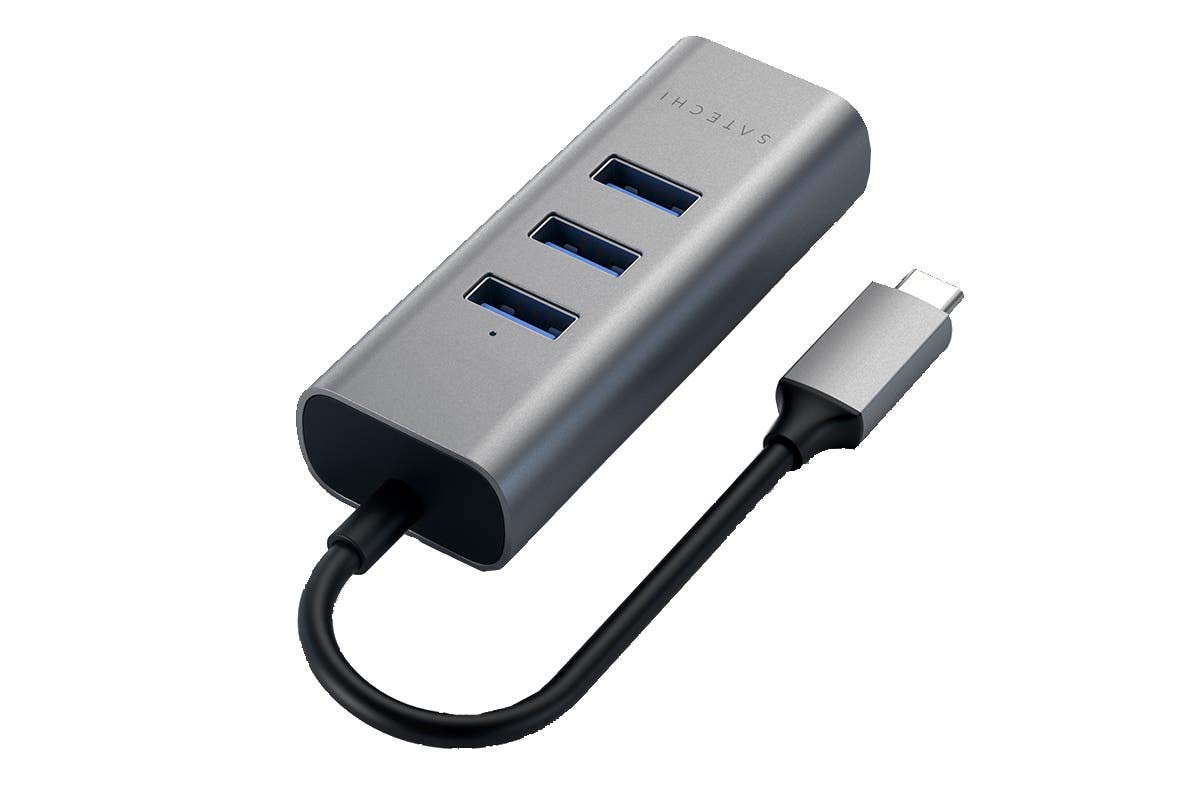 Satechi - Type C 2 In 1 Usb Hub With Ethernet - Space Gray