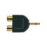 GOLD-PLATED AUDIO Y-ADAPTER 1/8-INCH MONO JACK-TO-PHONO PLUGS