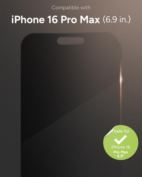 Zagg - Invisible Shield Glass Elite Privacy Screen Protector For Apple Iphone 16 Pro Max - Clear