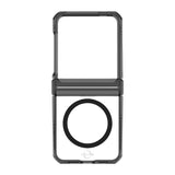 Itskins - Hybrid_r Clear Hinge Magsafe Case For Samsung Galaxy Z Flip6 - Smoke And Transparent