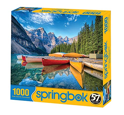 Springbok 1000 Piece Jigsaw Puzzle Calm Canoes - Made in USA