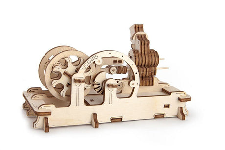 UGEARS Engine 3D Wooden Puzzle Brain Teaser Construction Set for Teens and Adults