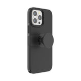 PopSockets: iPhone 13 Pro Max Case with Phone Grip and Slide, Wireless Charging Compatible - Clear Spearmint
