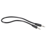 1-FOOT 1/8 (3.5MM) SHIELDED AUDIO CABLE (BLACK)