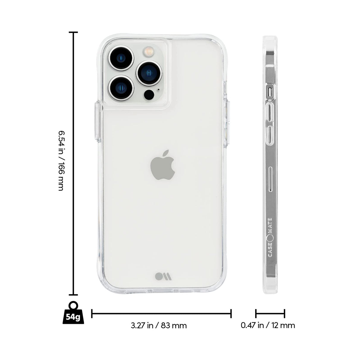 Case-mate - Tough Case For Apple Iphone 13 Pro Max / 12 Pro Max - Clear