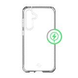 SAMSUNG GALAXY S23 FE ITSKINS HYBRID CLEAR CASE WITH MAGSAFE - TRANSPARENT