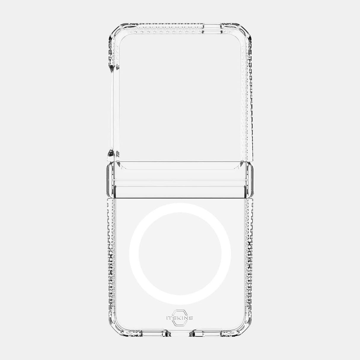 Itskins - Hybrid_r Clear Hinge Magsafe Case For Samsung Galaxy Z Flip6 - Transparent