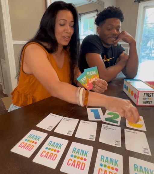 FIRST TO WORST Party Game - How do You and Your Friends and Family Rank Things? - for Kids, Adults, Families, Fun Parties and Board Games Night with Your Group. The Card Game of Polarizing Priorities