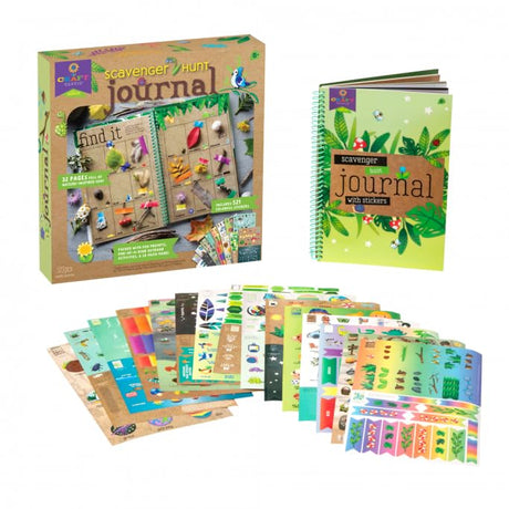 Craft-Tastic Scavenger Hunt Journal - Nature DIY Craft Kit - 32 Page Journal with Over 500 Stickers - Ages 6+