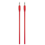 3-FOOT 1/8 STEREO SHIELDED AUDIO CABLE (RED)