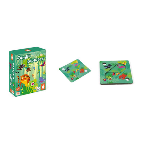 Janod Jungle Picture Brain Teaser 60 Puzzles 3 Difficulty Levels - Ages 5+ - J02642 - image 7